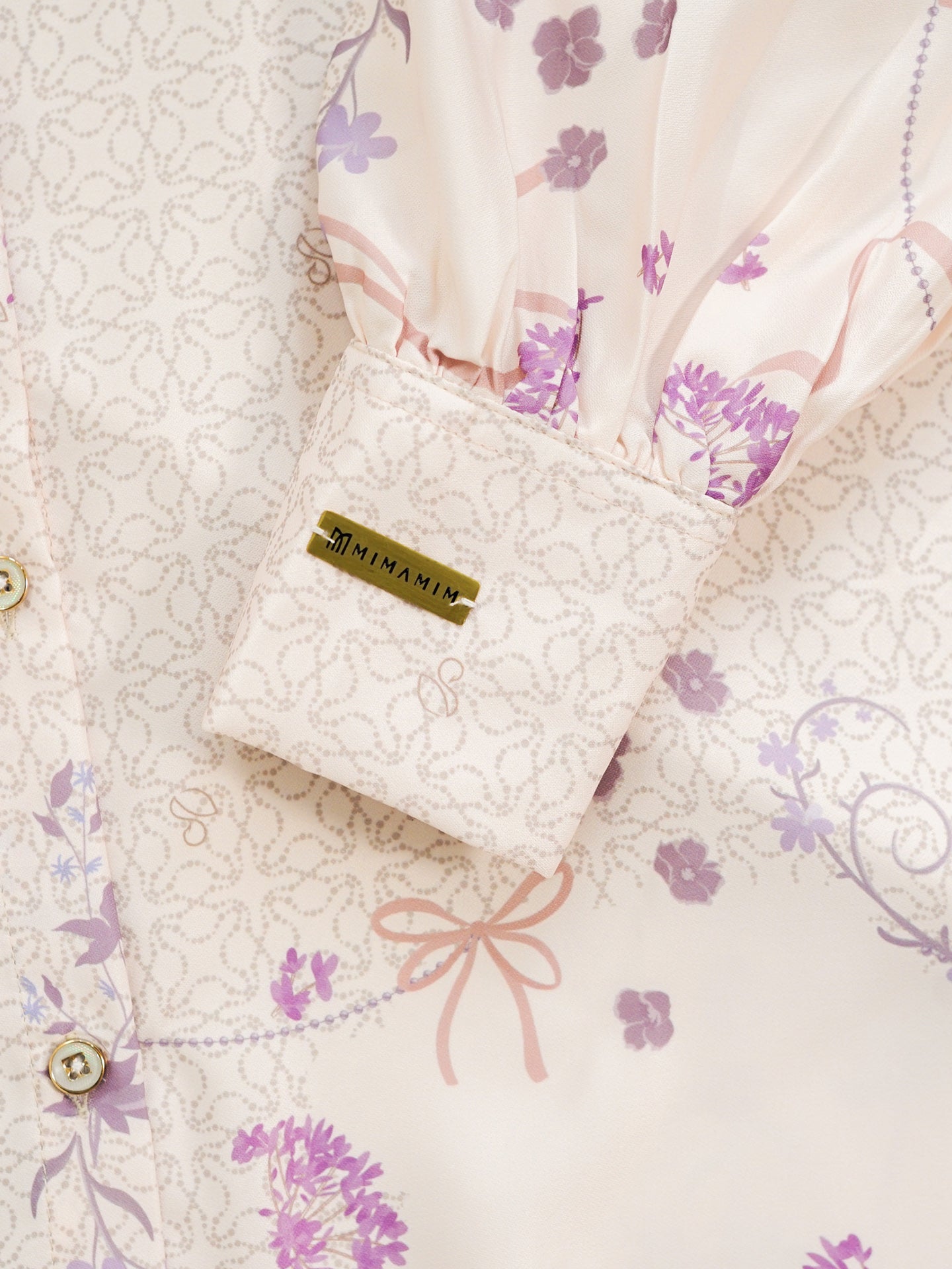 Blouse Alea Silk Printed Chang i Collar