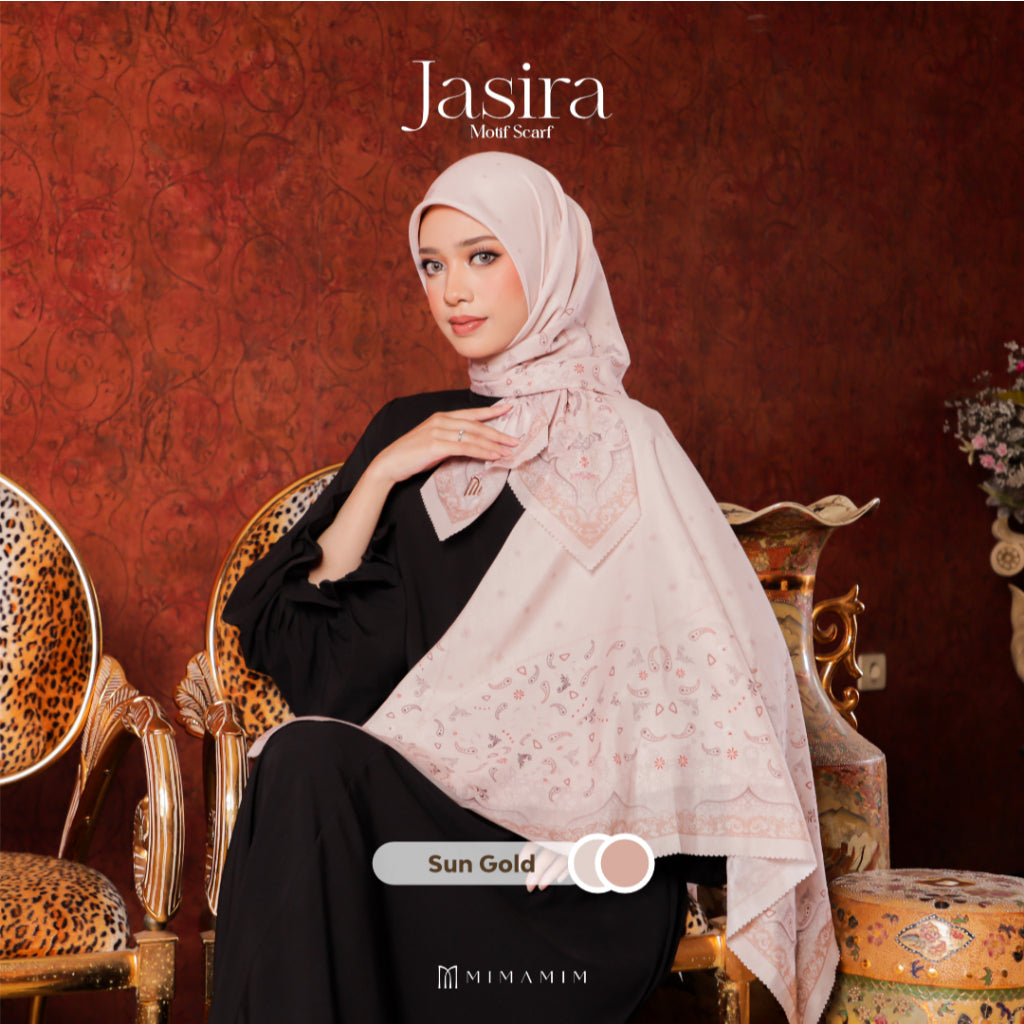 Jasira Embbosed Printed Scarf