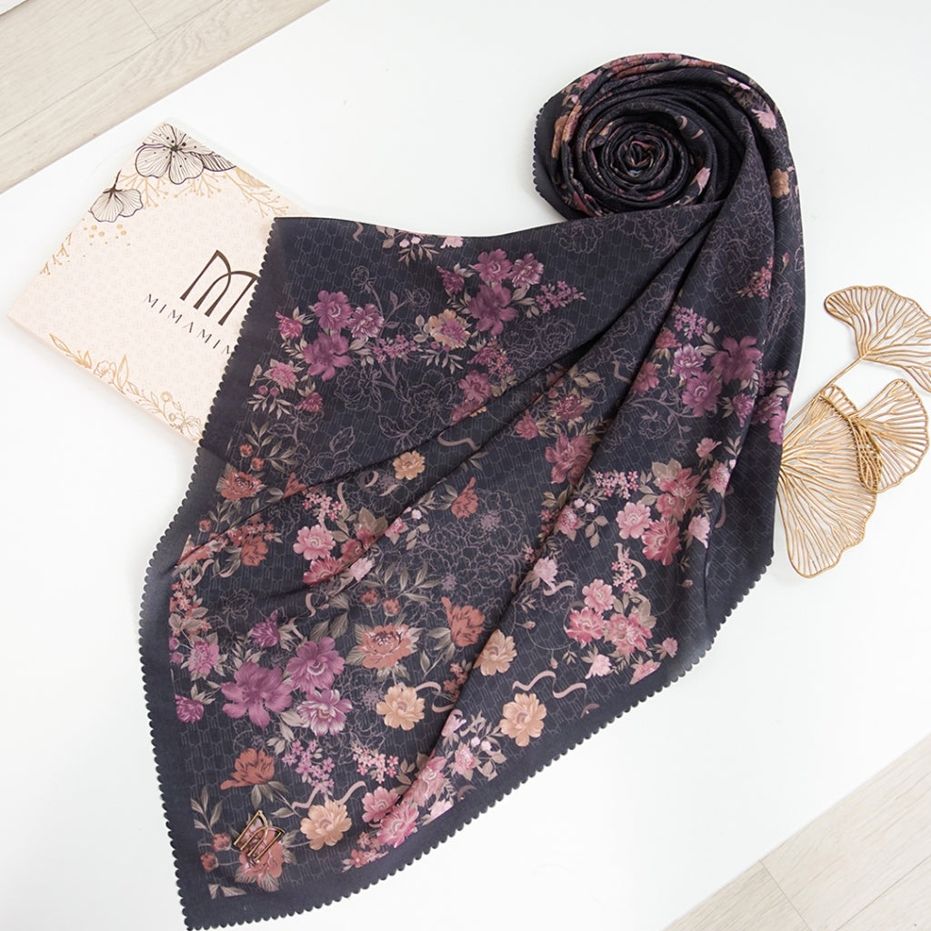 Felora Embossed Printed Scarf