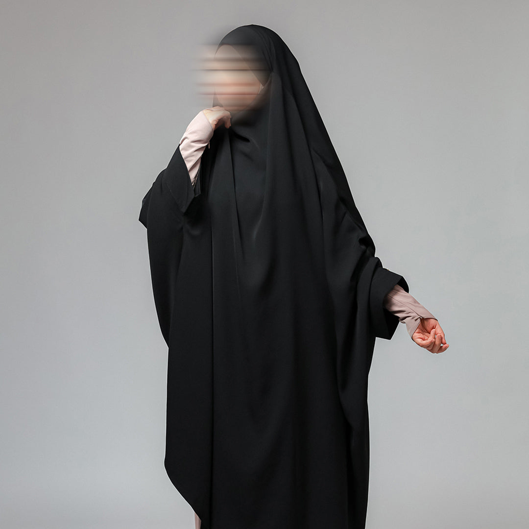 Aziza Long French Khimar Instan Cadar 2in1 Batwing