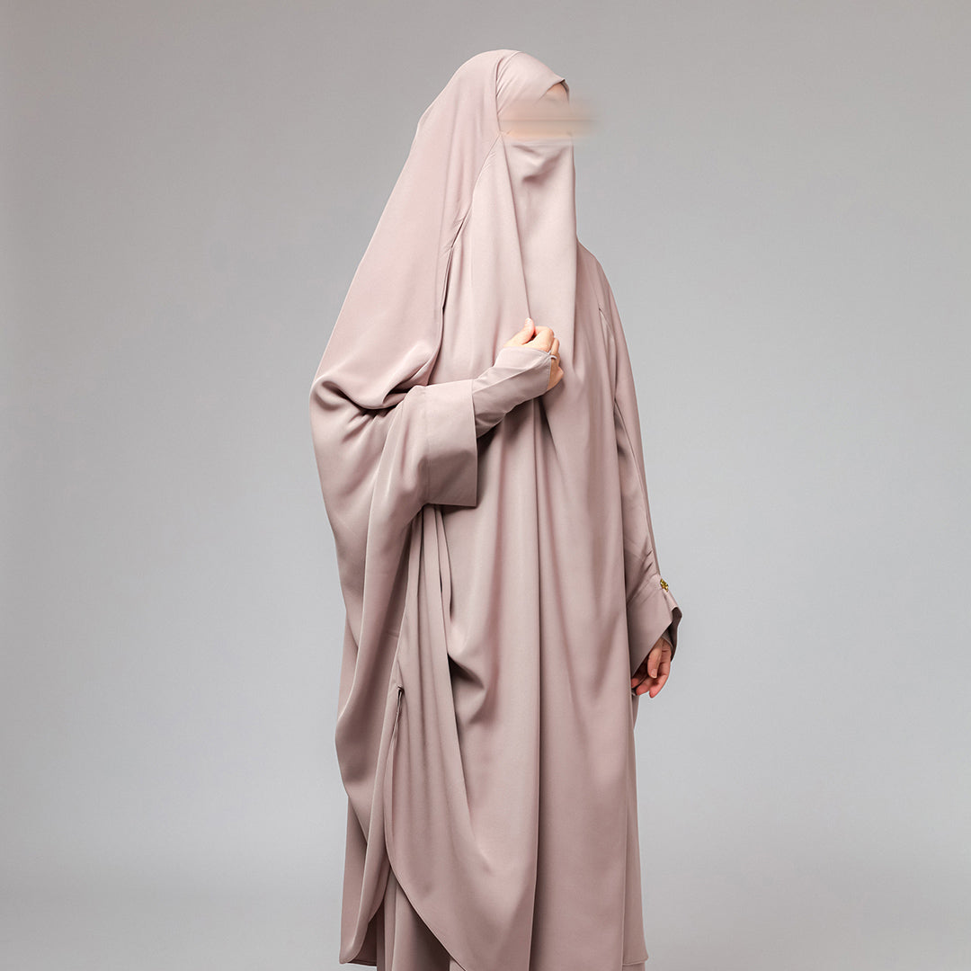 Aziza Long French Khimar Instan Cadar 2in1 Batwing