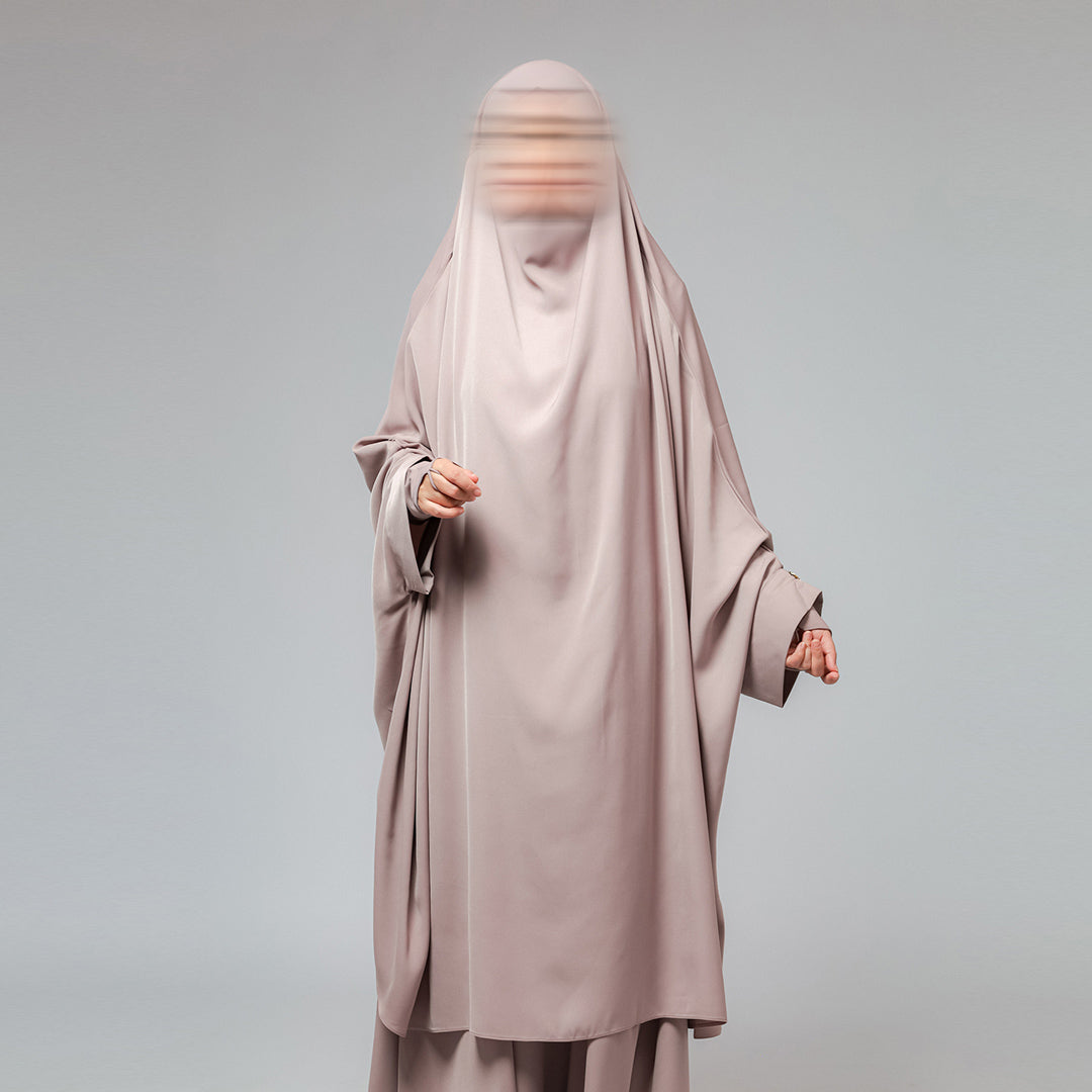 Aziza Long French Khimar Instan Cadar 2in1 Batwing