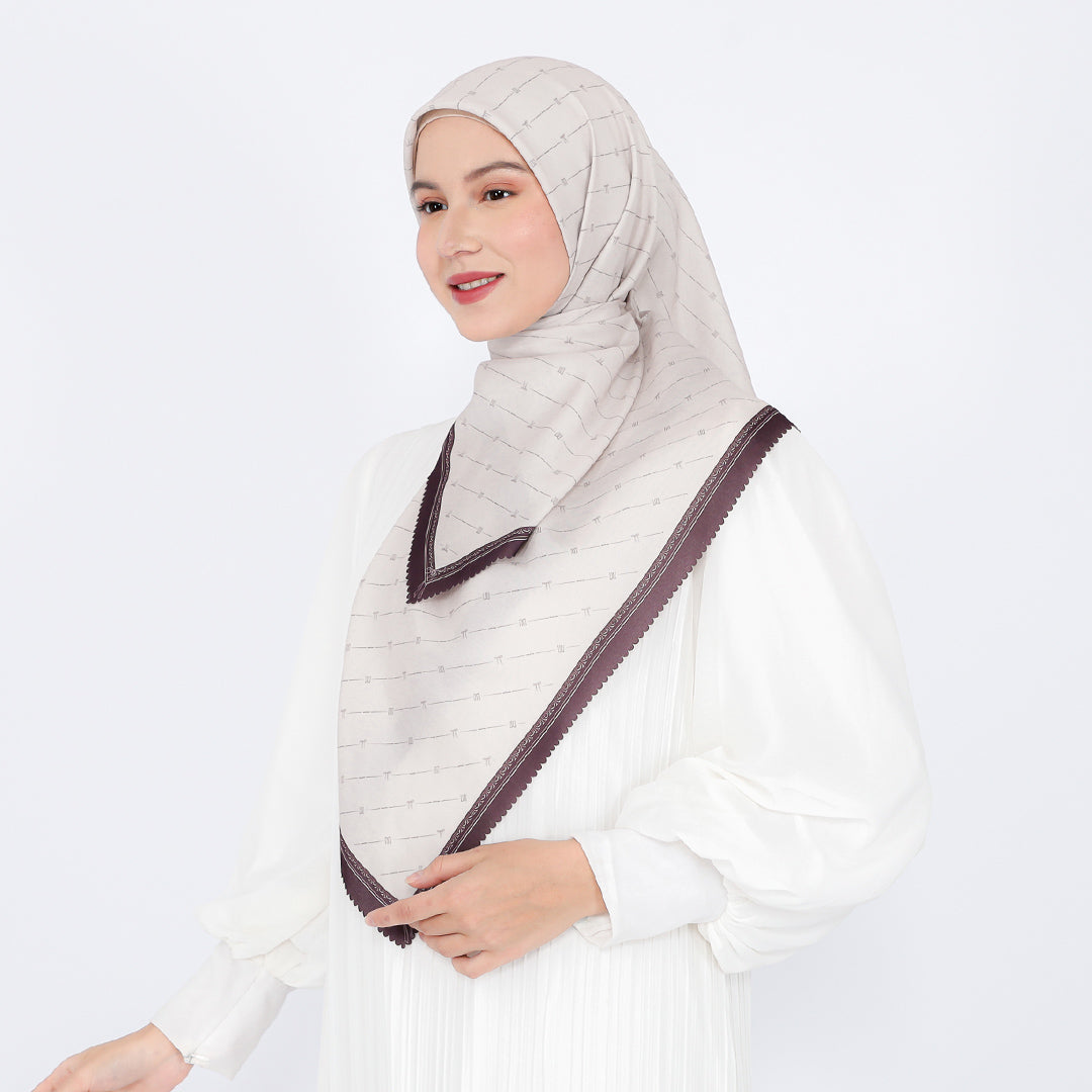 Nala Embossed Printed Scarf