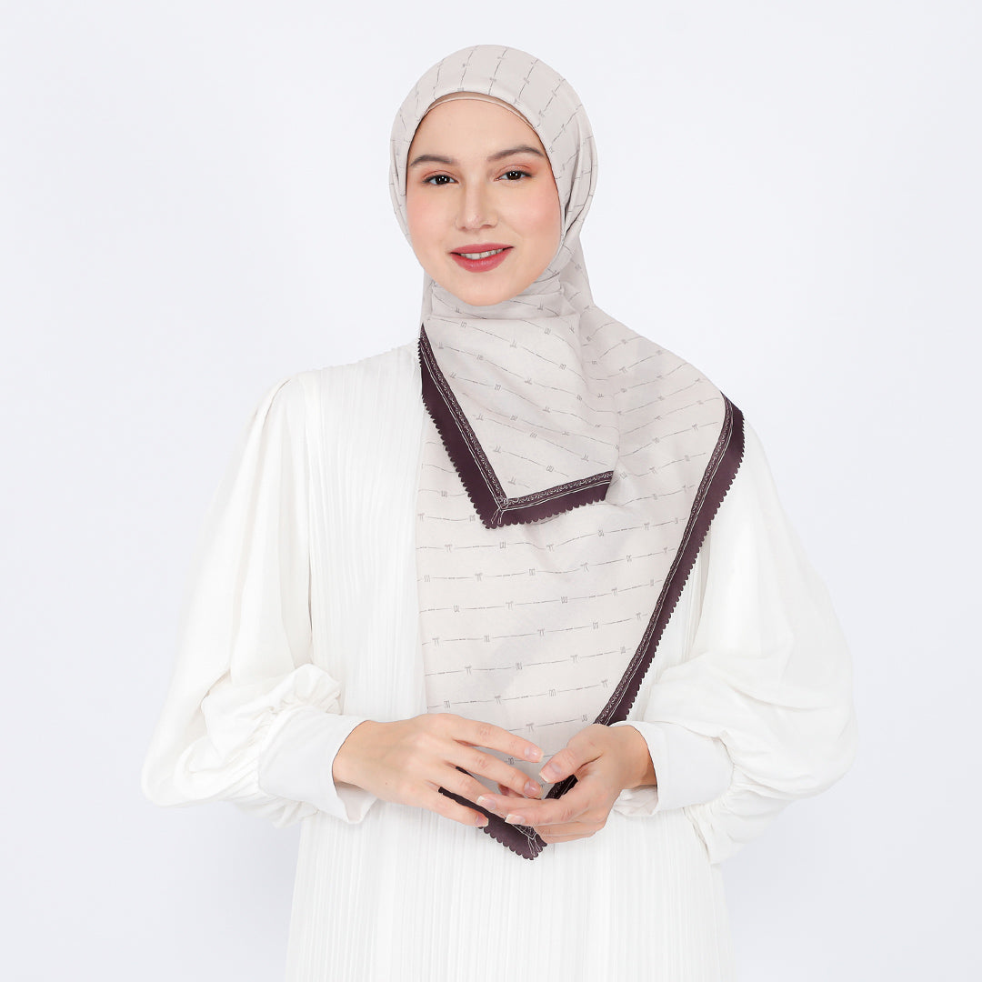 Nala Embossed Printed Scarf