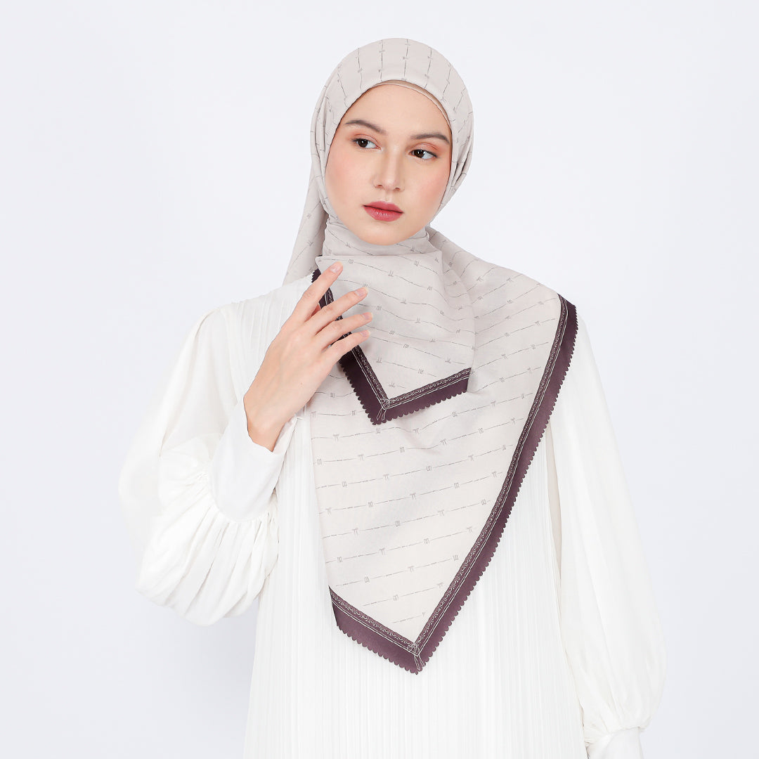 Nala Embossed Printed Scarf