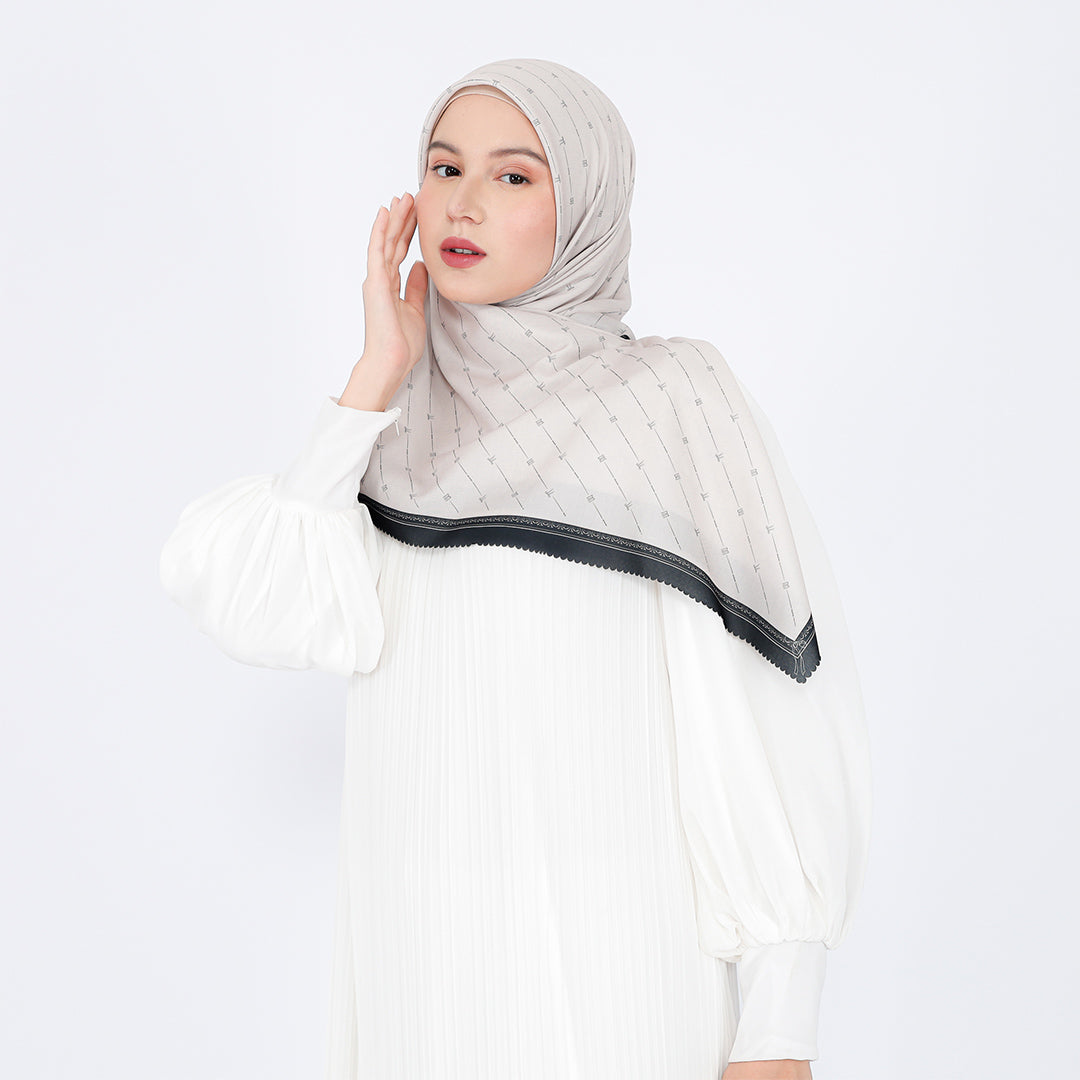Nala Embossed Printed Scarf
