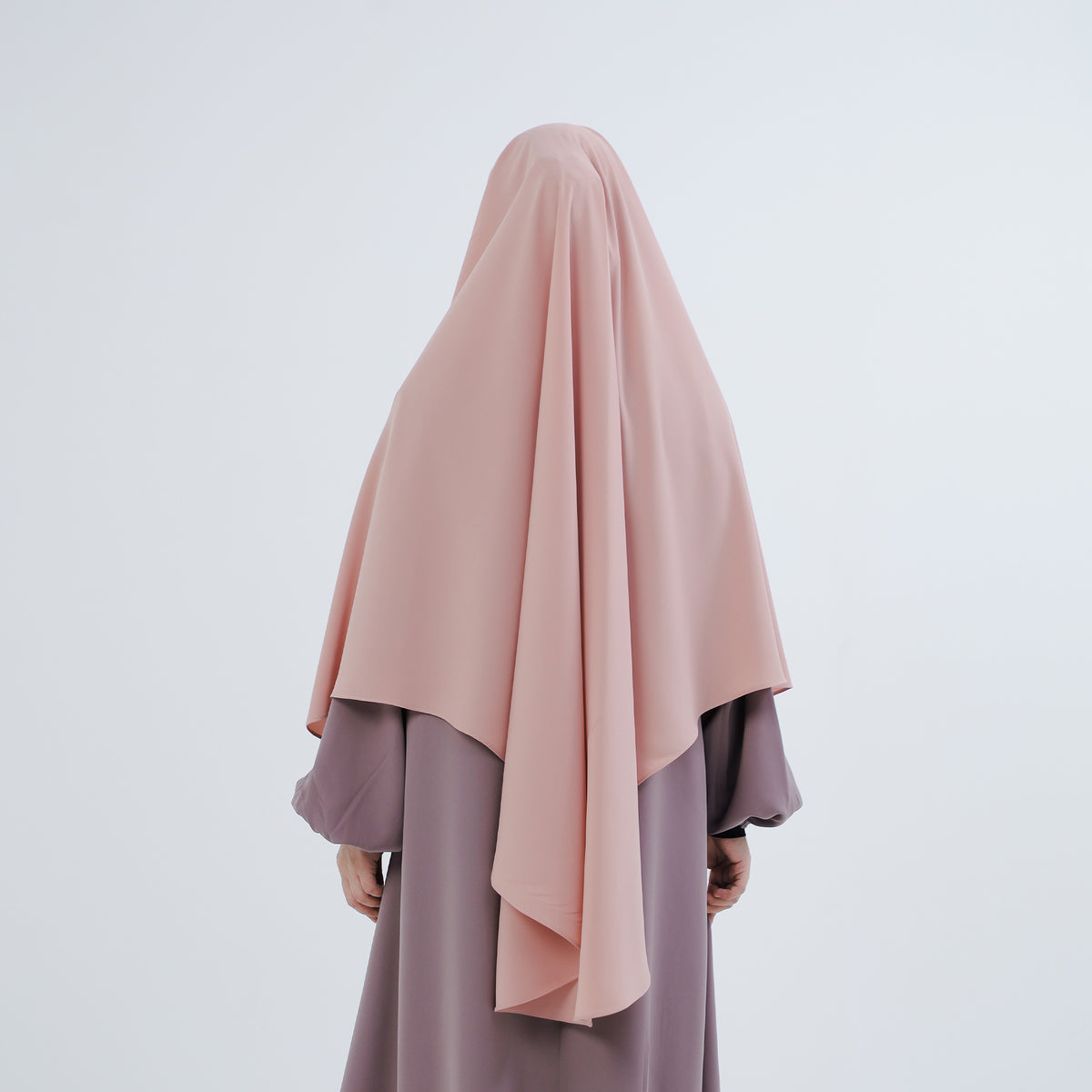 Bushra Khimar Pastel Pink Bandana Instan (Khiban)