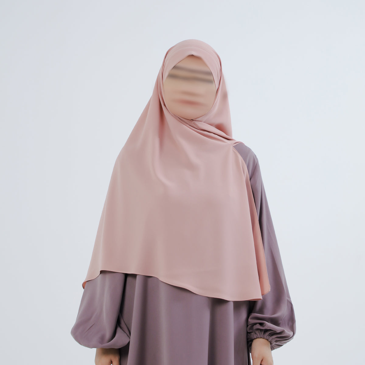 Bushra Khimar Pastel Pink Bandana Instan (Khiban)