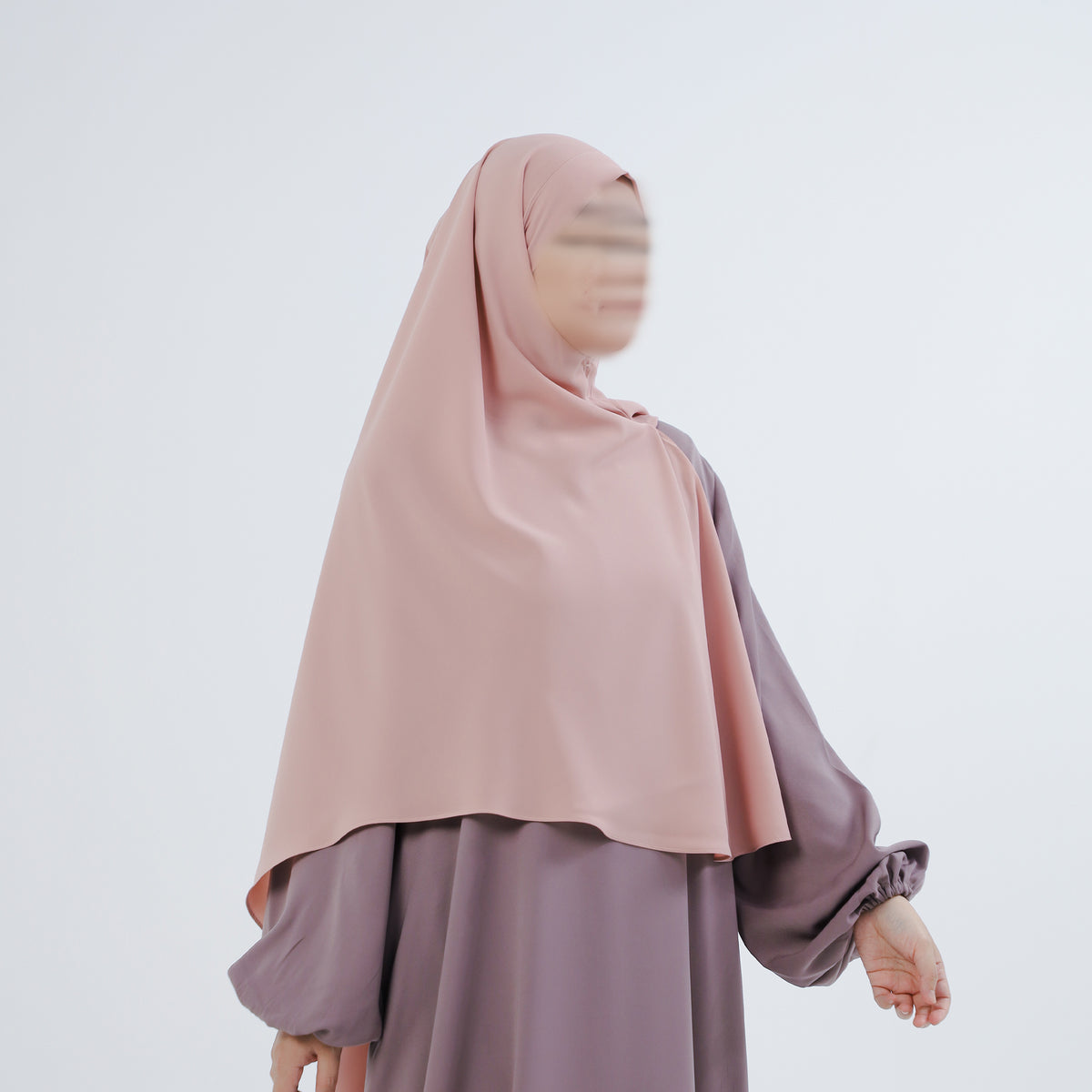 Bushra Khimar Pastel Pink Bandana Instan (Khiban)