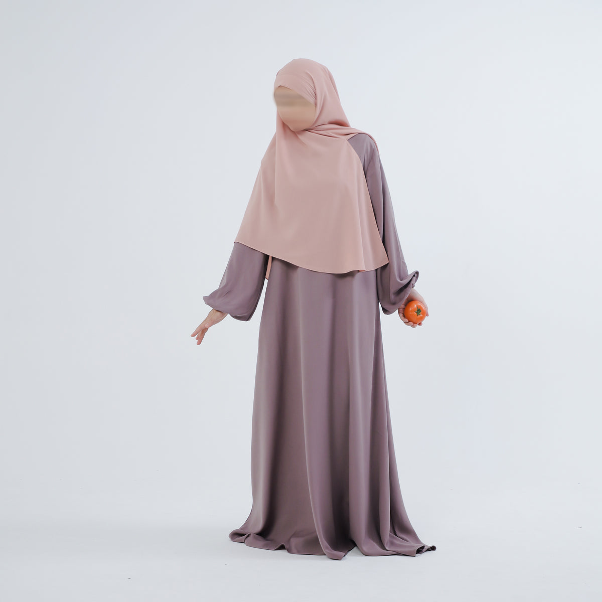 Bushra Khimar Pastel Pink Bandana Instan (Khiban)