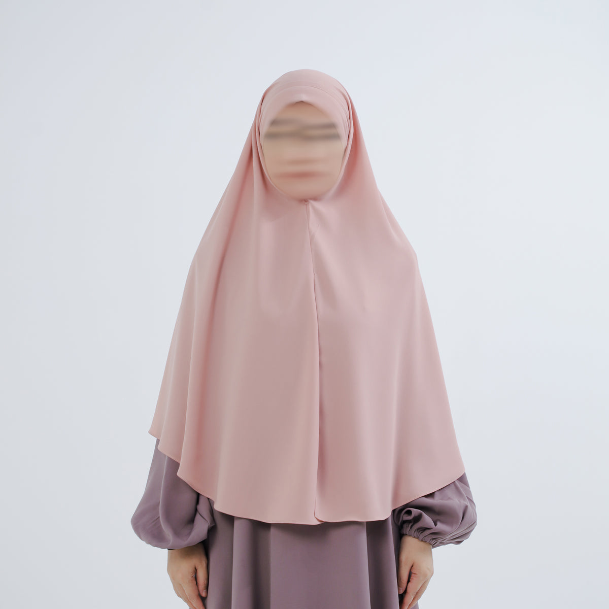 Bushra Khimar Pastel Pink Bandana Instan (Khiban)