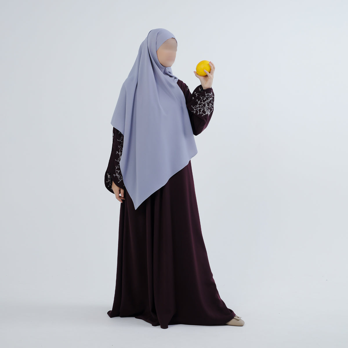 Bahira Slate Gray Pashmina Bandana Instan (Pasban)