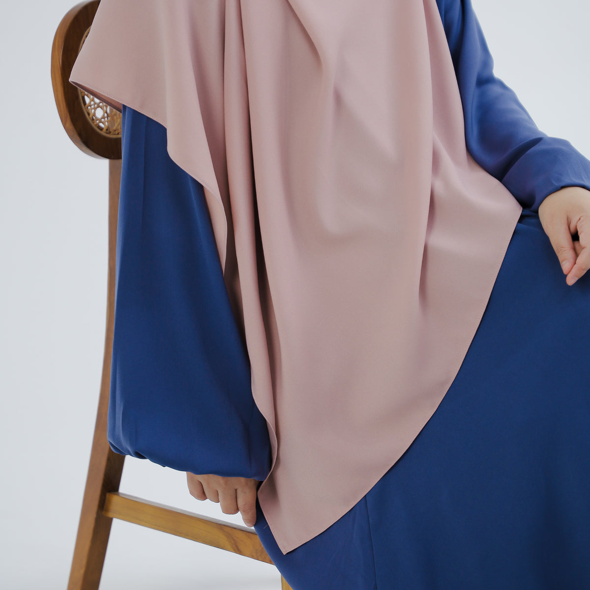 Bahira Blush Pink Pashmina Bandana Instan (Pasban)
