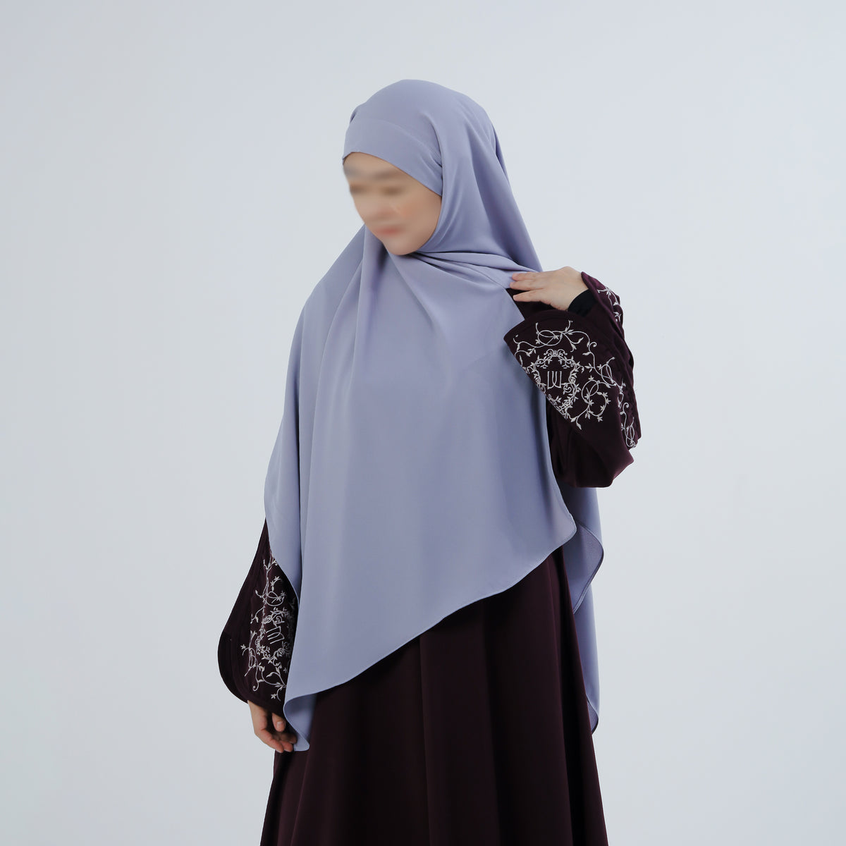Bahira Slate Gray Pashmina Bandana Instan (Pasban)