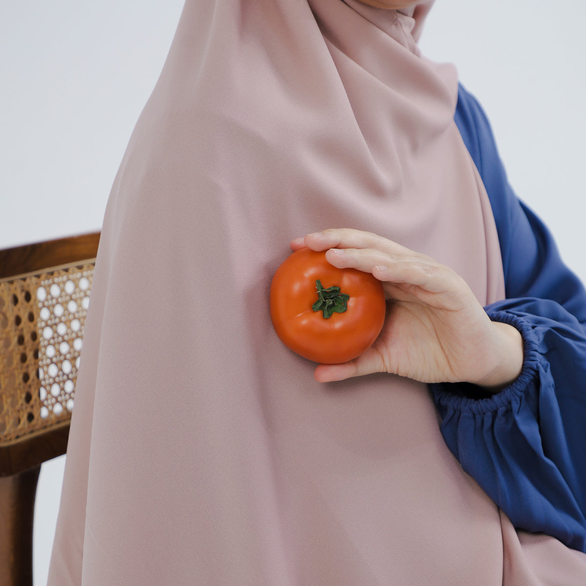 Bahira Blush Pink Pashmina Bandana Instan (Pasban)