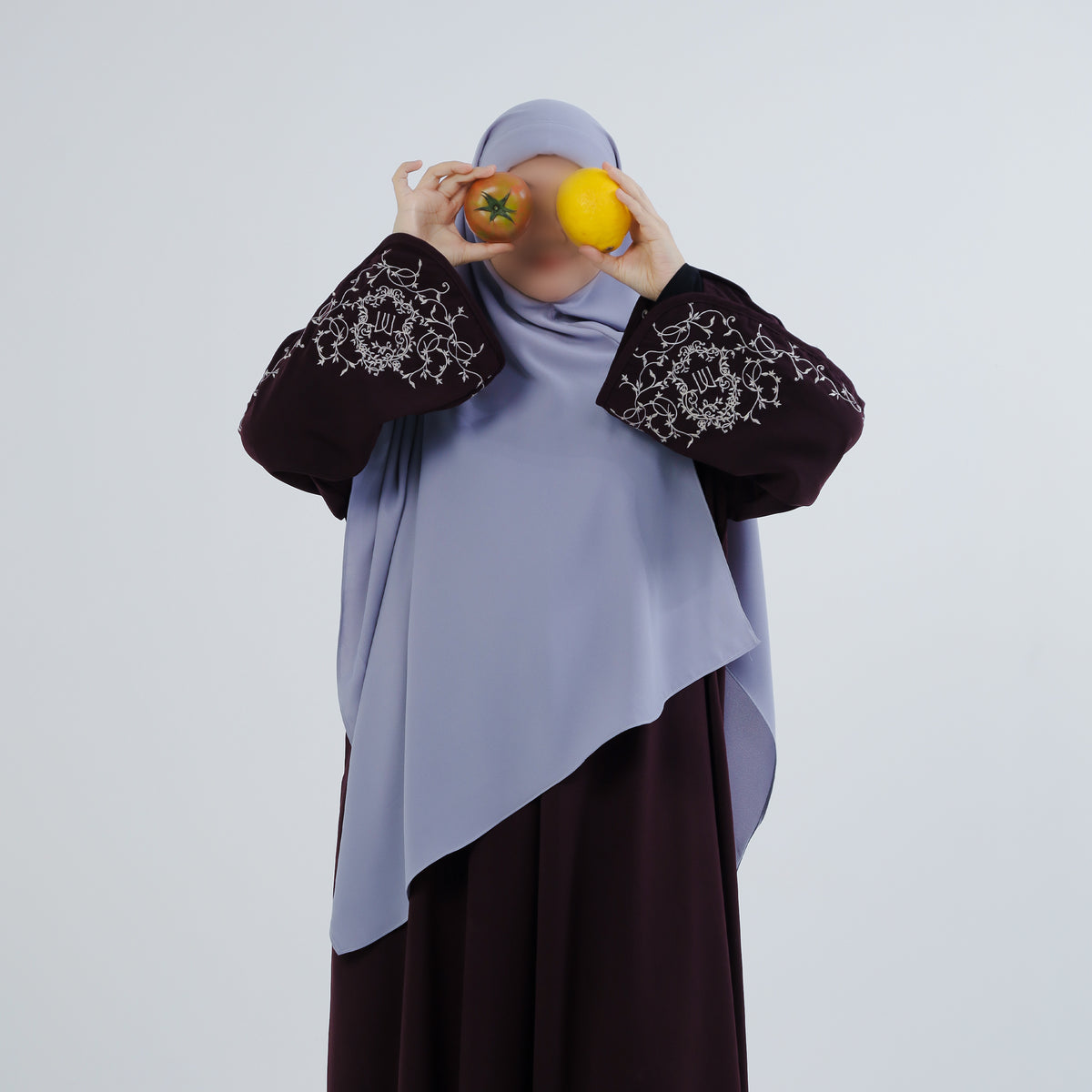 Bahira Slate Gray Pashmina Bandana Instan (Pasban)