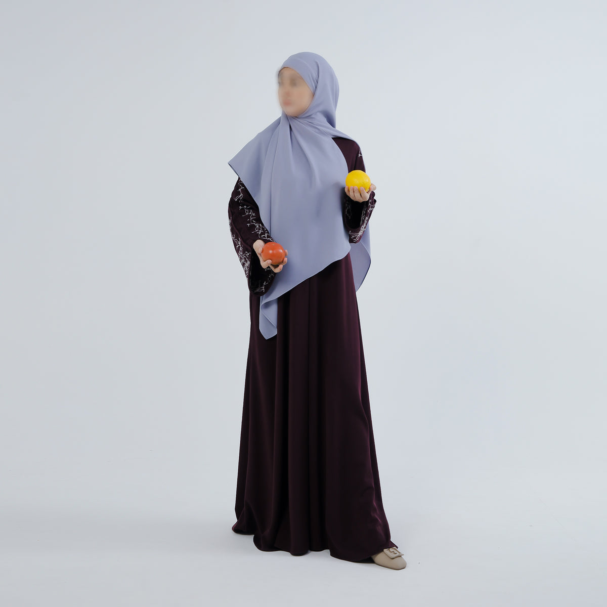 Bahira Slate Gray Pashmina Bandana Instan (Pasban)