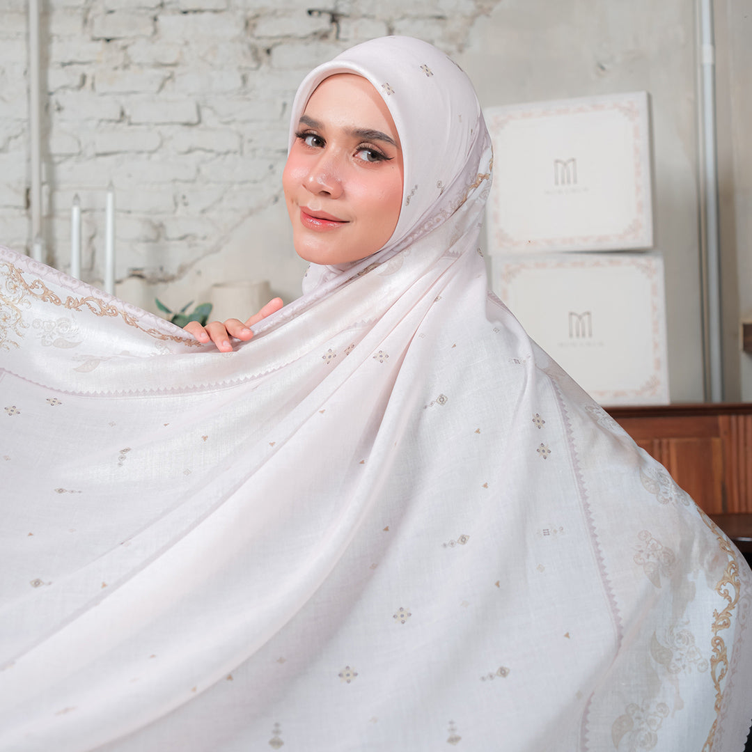 Binar Embossed Printed Scarf