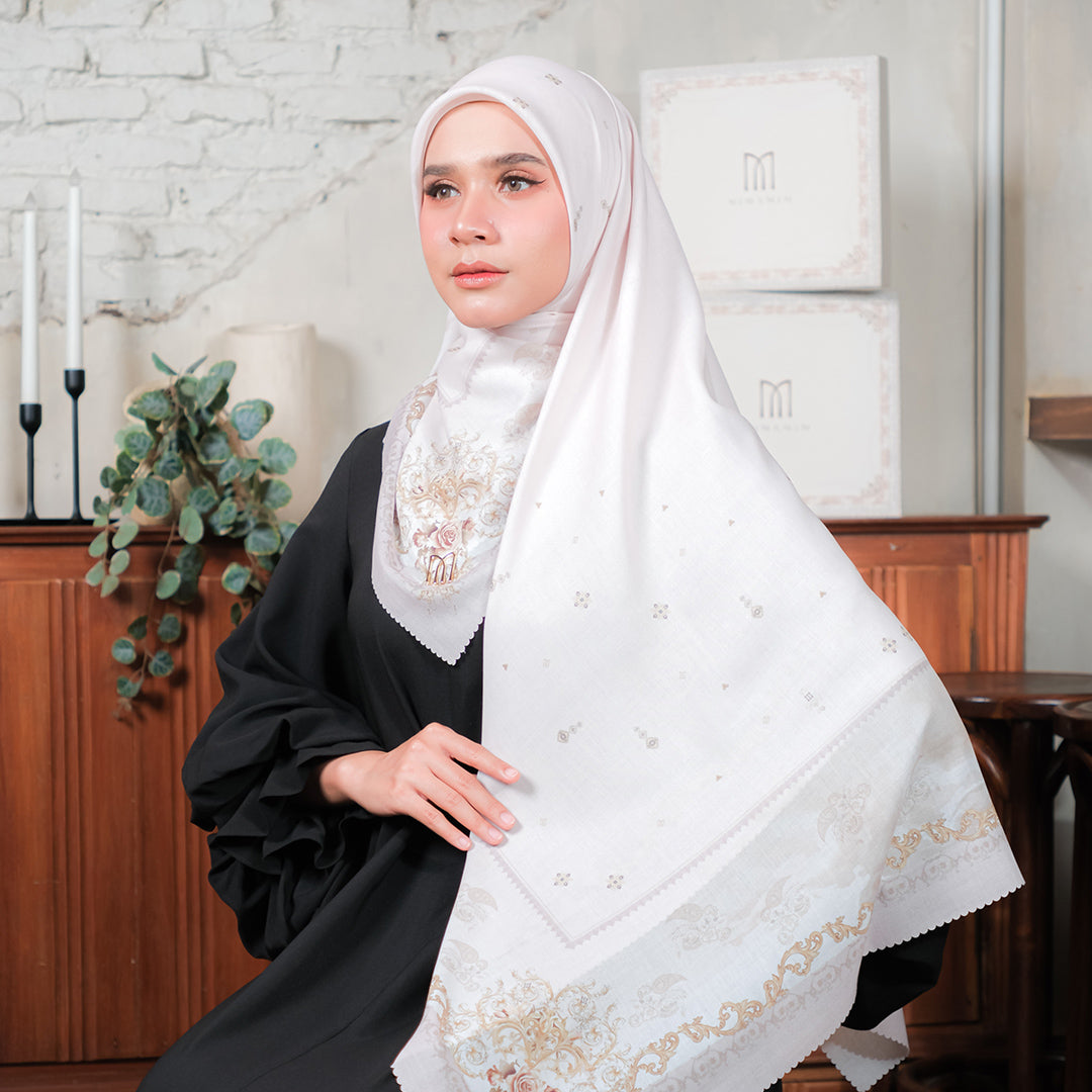 Binar Embossed Printed Scarf