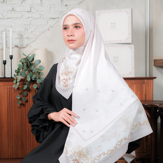 Binar Embossed Printed Scarf