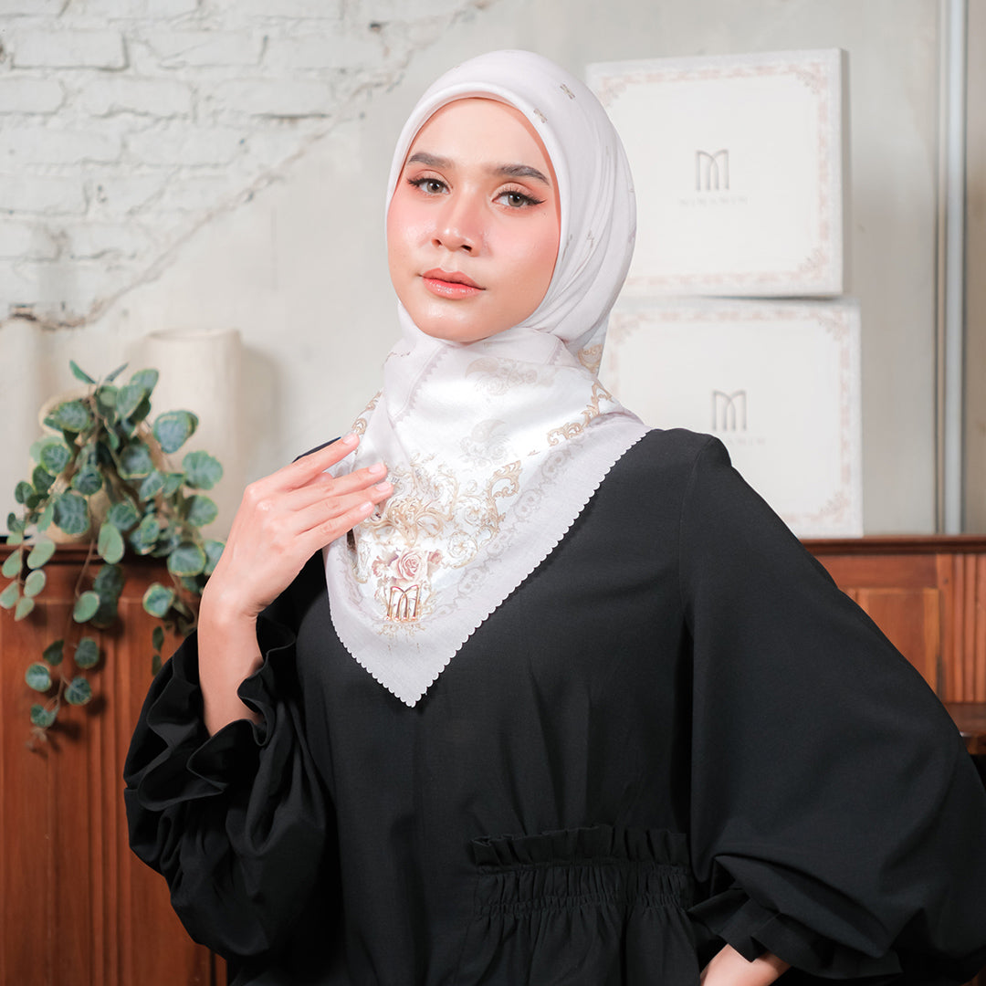 Binar Embossed Printed Scarf