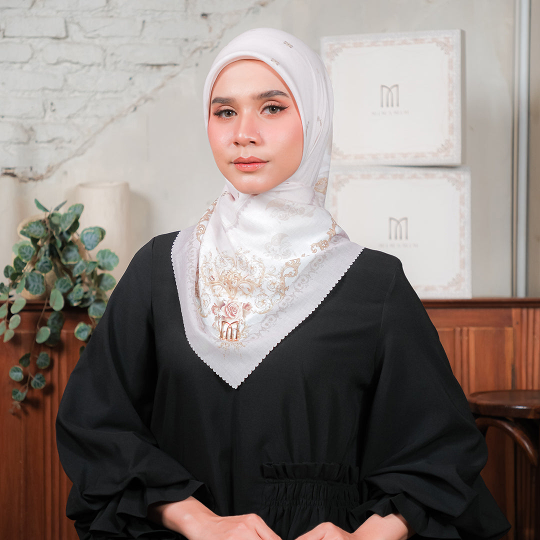 Binar Embossed Printed Scarf