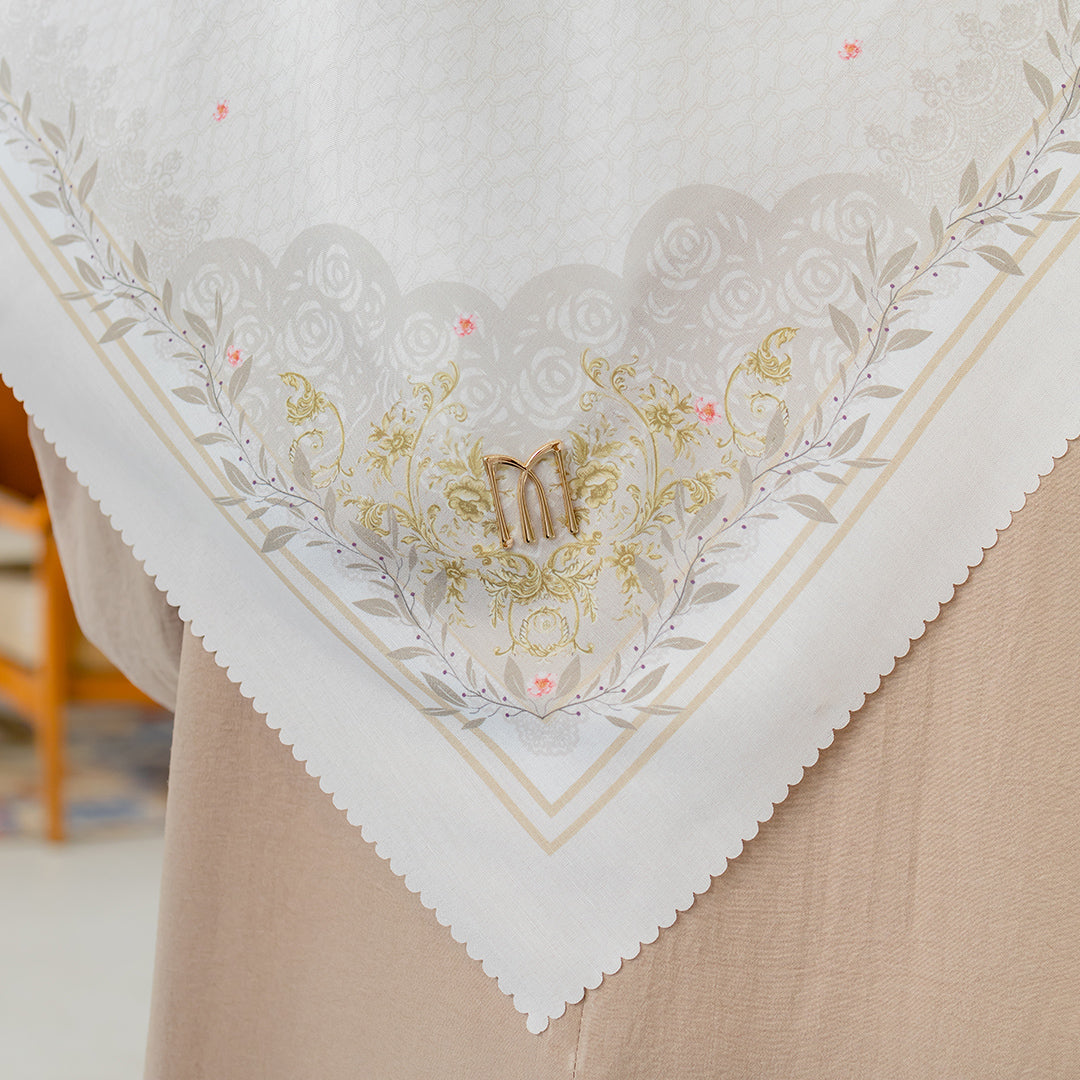 Raline Embossed Printed Scarf