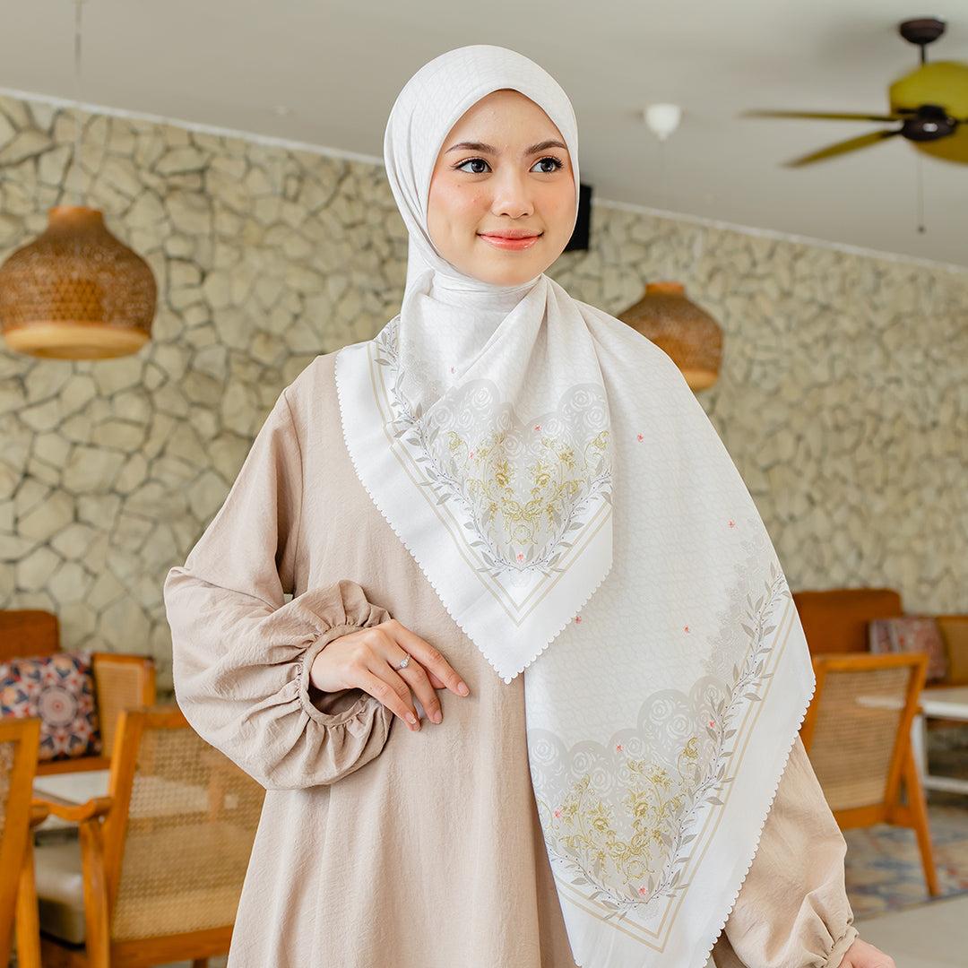 Raline Embossed Printed Scarf