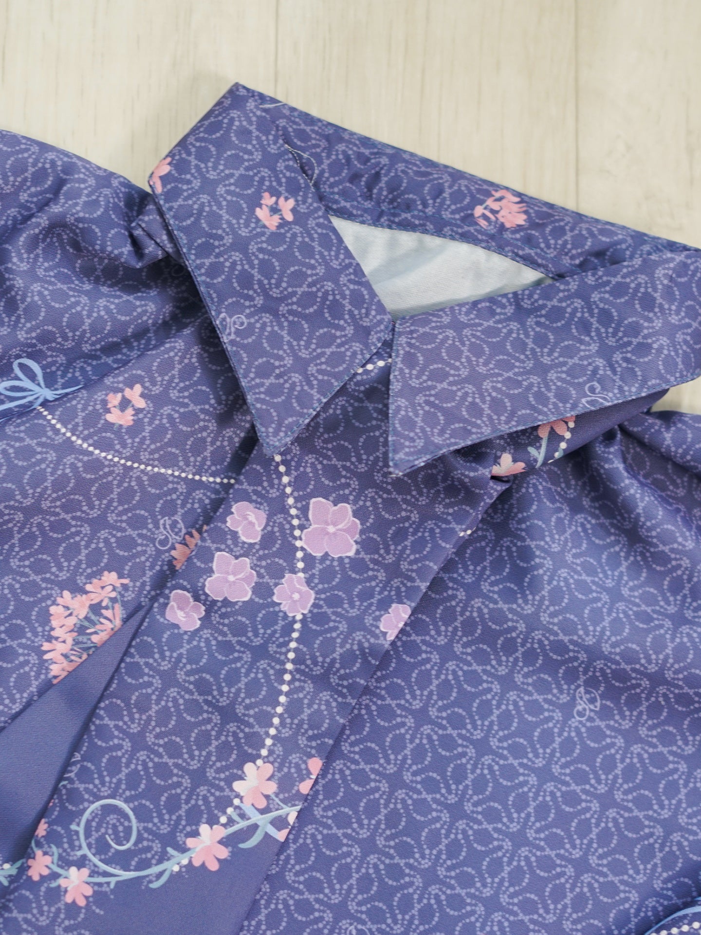 Blouse Alea Silk Printed Chang i Collar