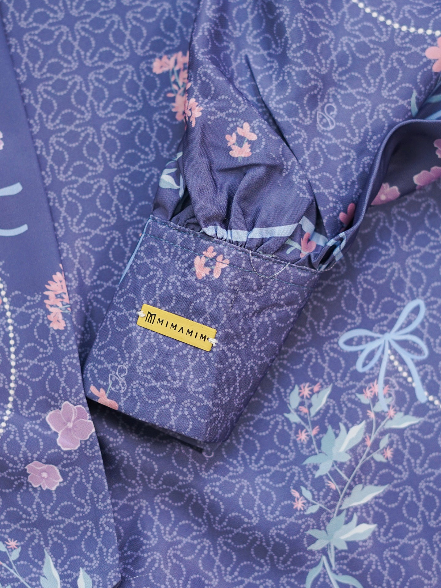 Blouse Alea Silk Printed Chang i Collar