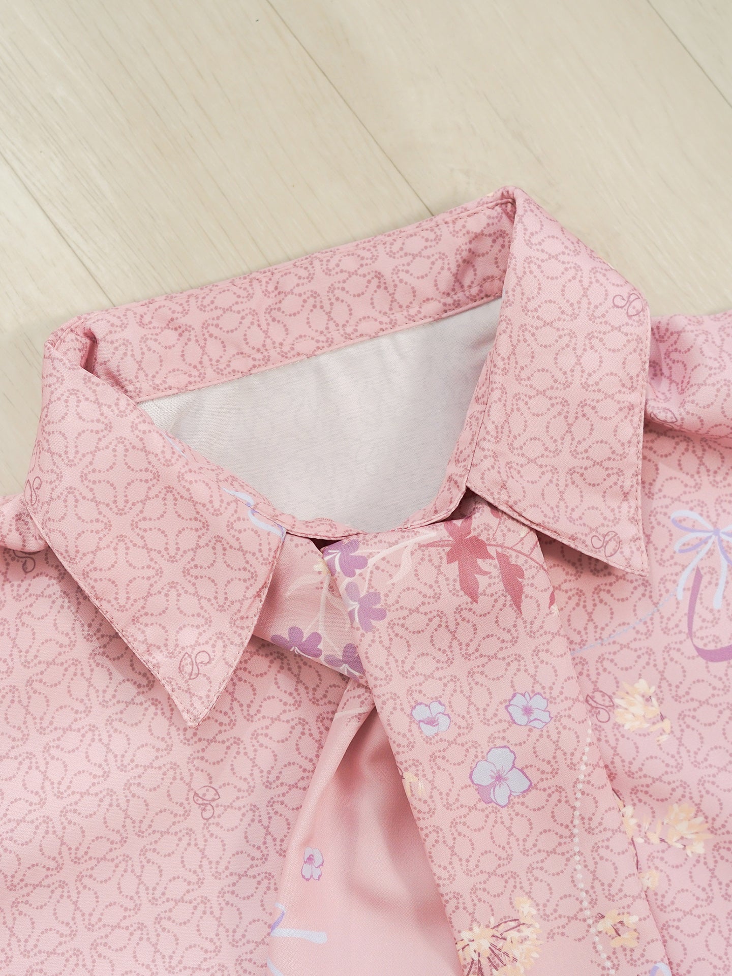 Blouse Alea Silk Printed Chang i Collar