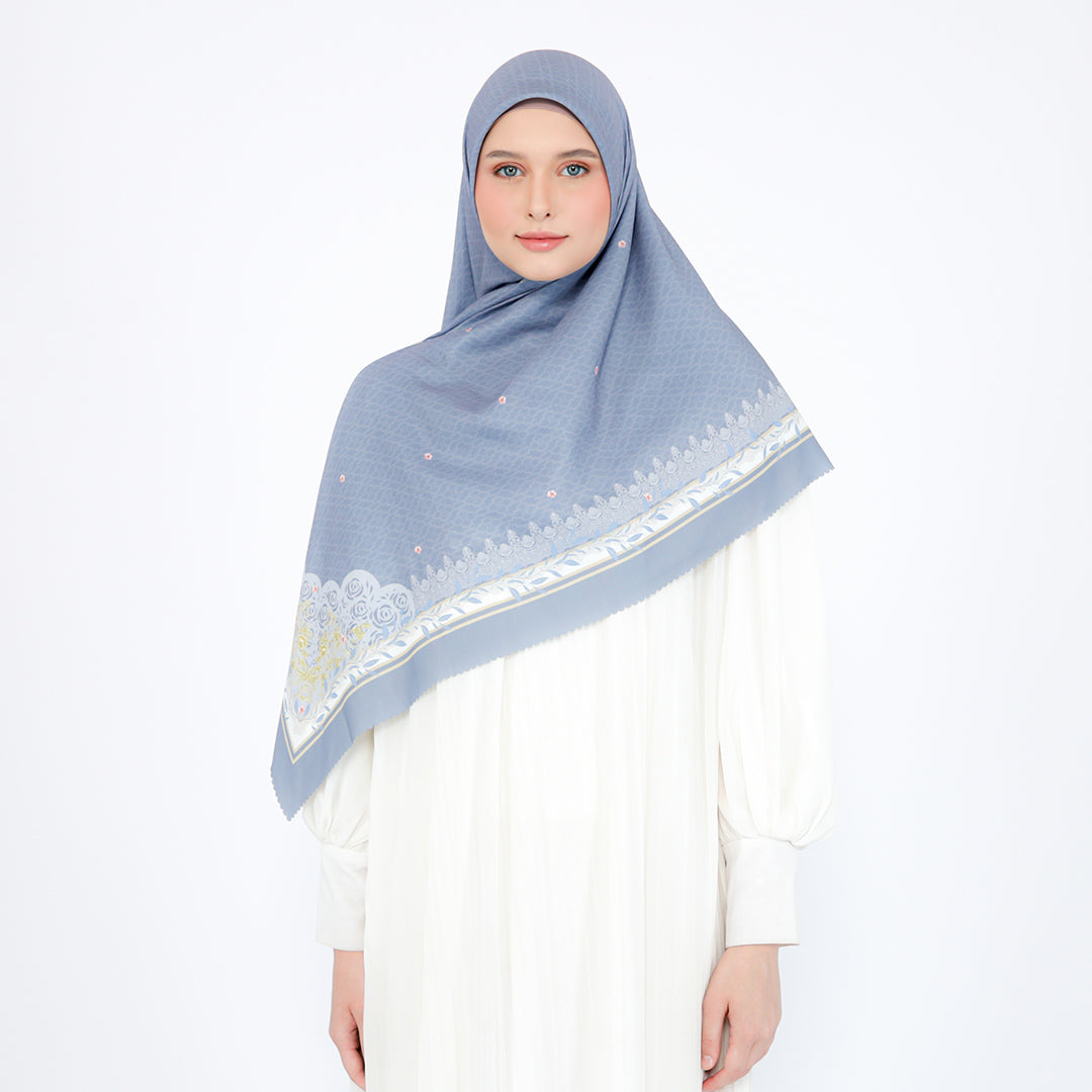 Raline Embossed Printed Scarf