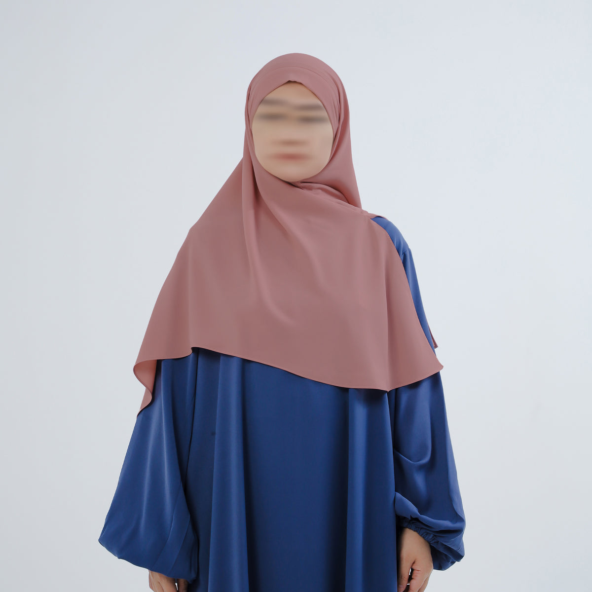 Bushra Khimar Pastel Pink Bandana Instan (Khiban)