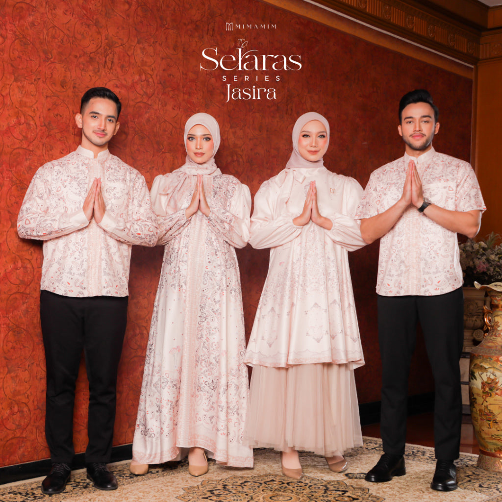 Selaras Series - Couple Set Jasira Cream Gold Sarimbit