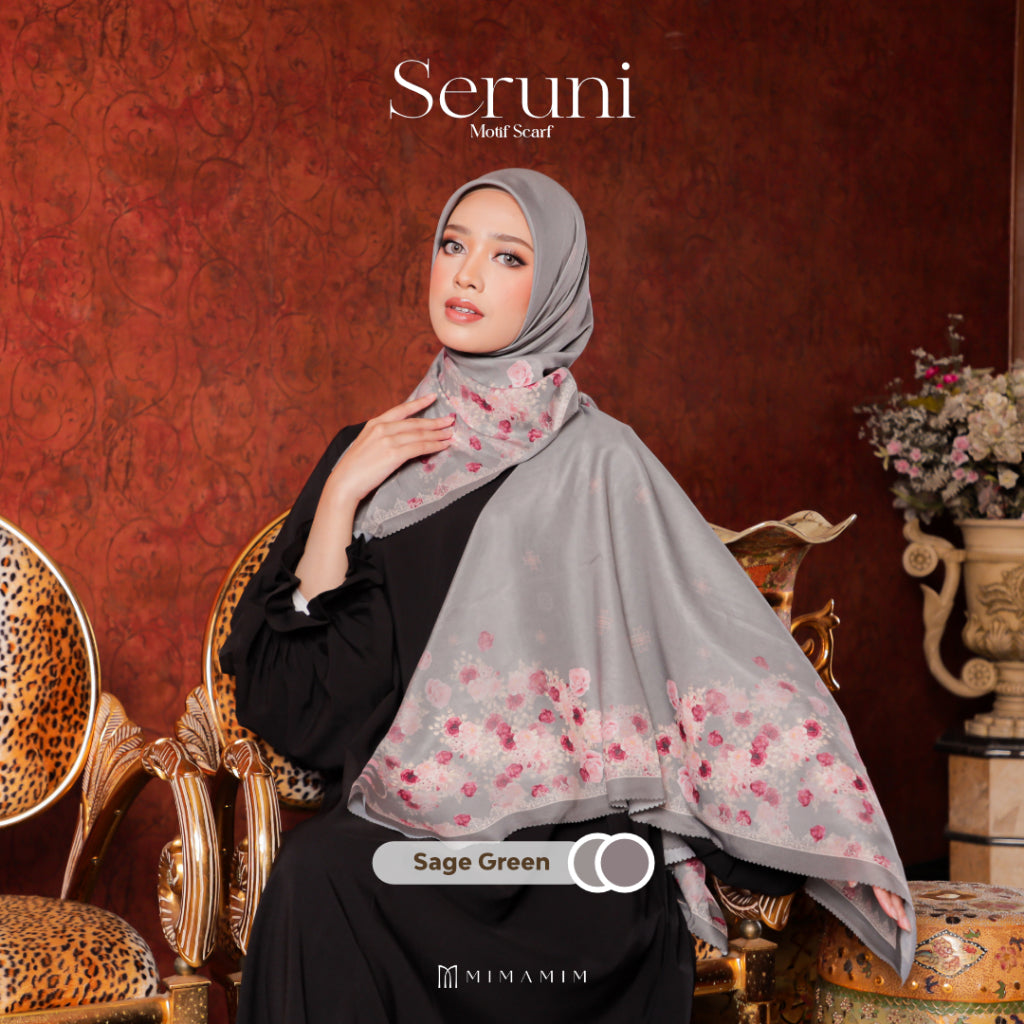Seruni Embossed Printed Scarf