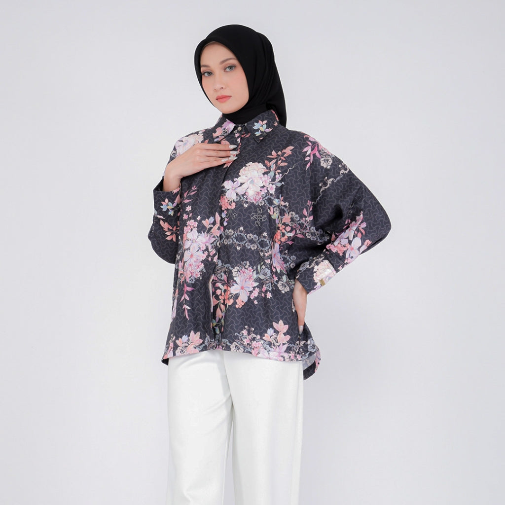Blouse Alesha Oversize Silk Printed