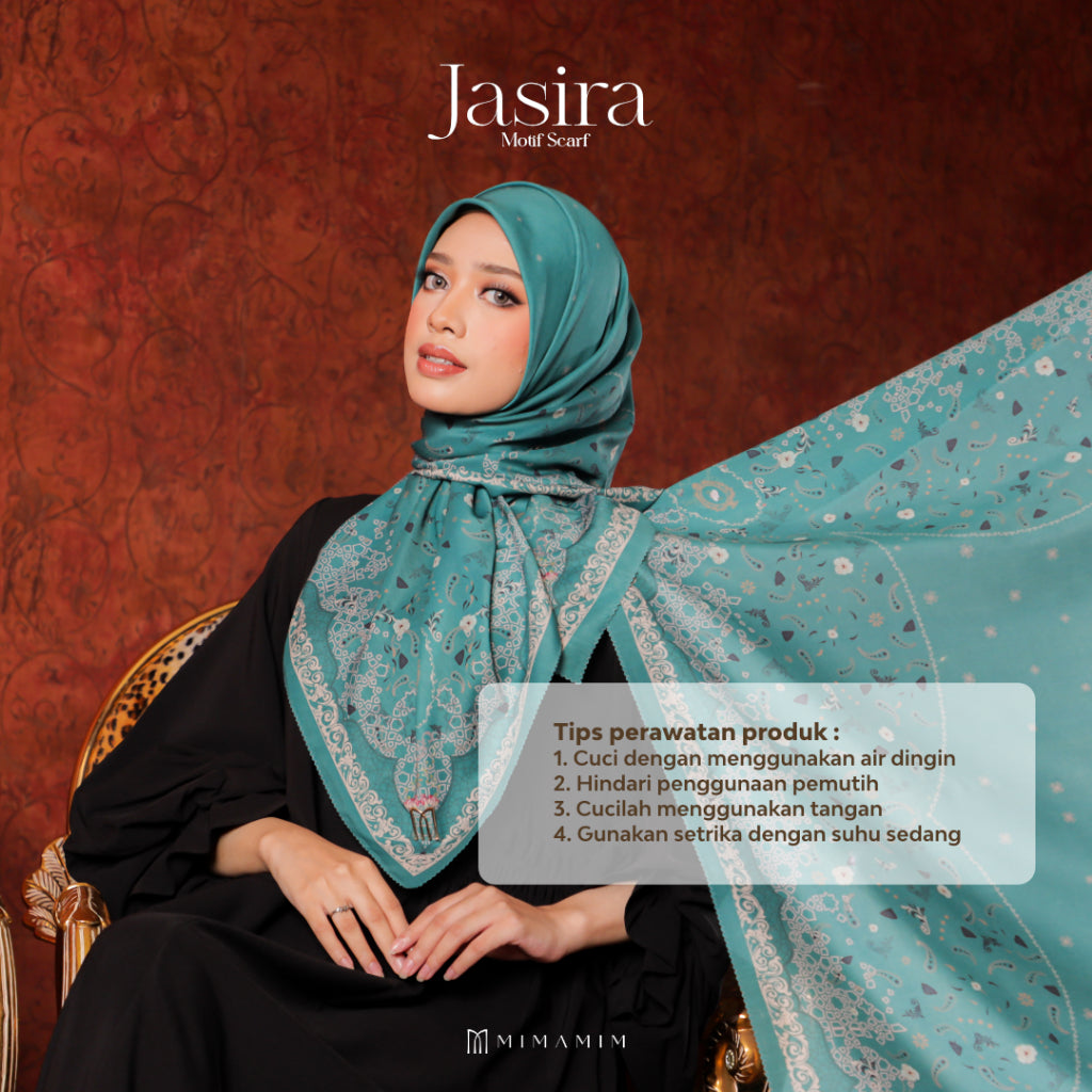 Jasira Embbosed Printed Scarf