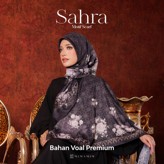 Sahra Embossed Printed Scarf