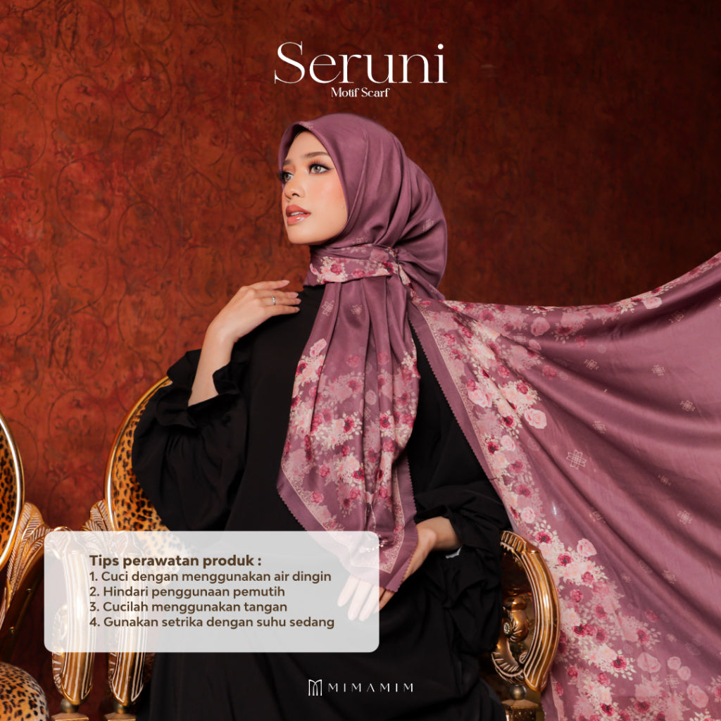 Seruni Embossed Printed Scarf