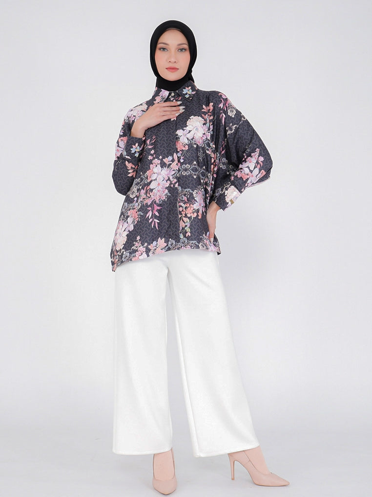 Blouse Alesha Oversize Silk Printed