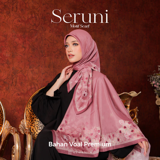 Seruni Embossed Printed Scarf