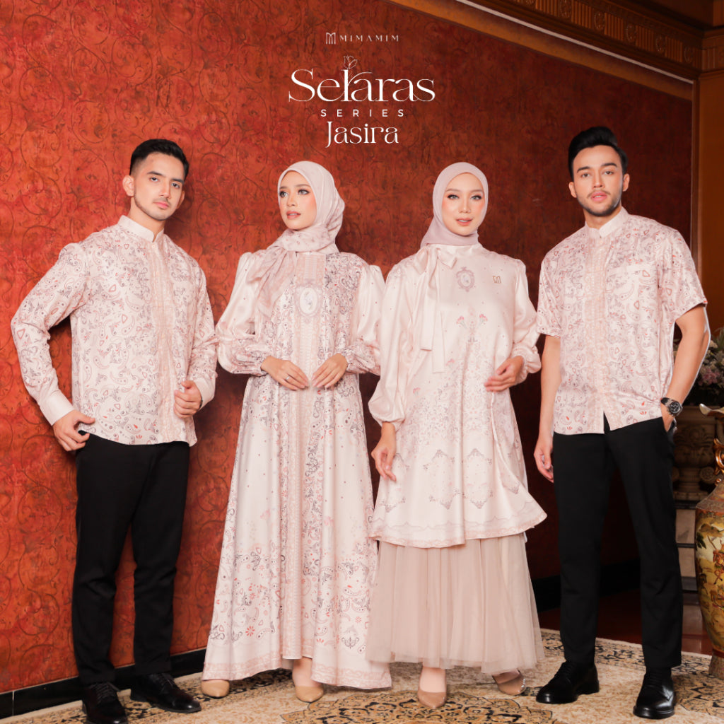 Selaras Series - Couple Set Jasira Cream Gold Sarimbit