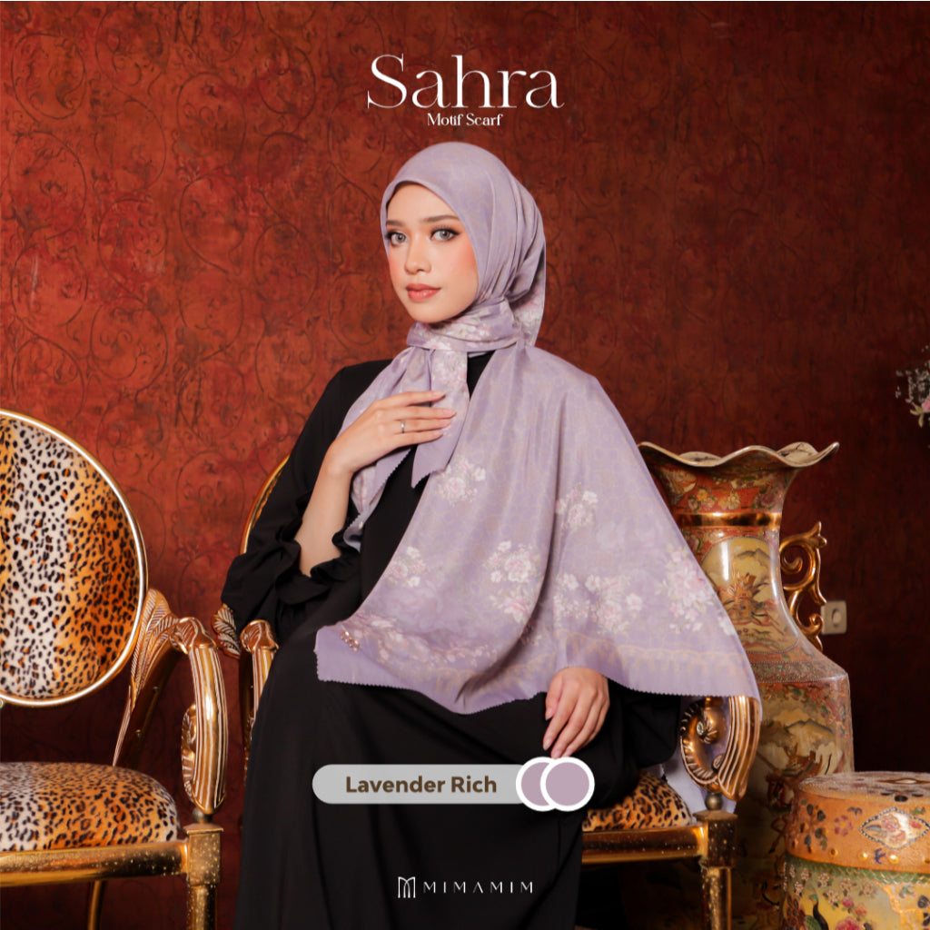 Sahra Embossed Printed Scarf