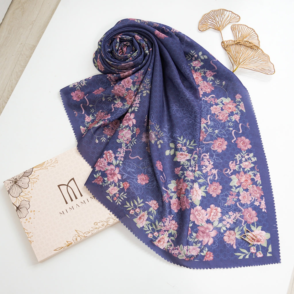 Felora Embossed Printed Scarf