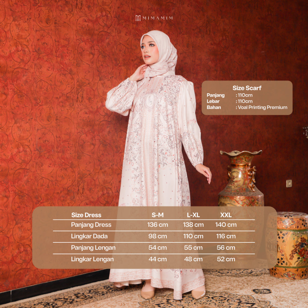 Selaras Series - Couple Set Jasira Cream Gold Sarimbit