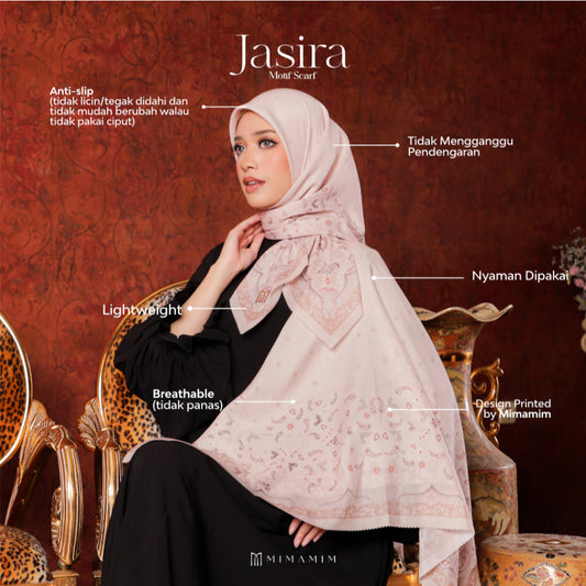Jasira Embbosed Printed Scarf