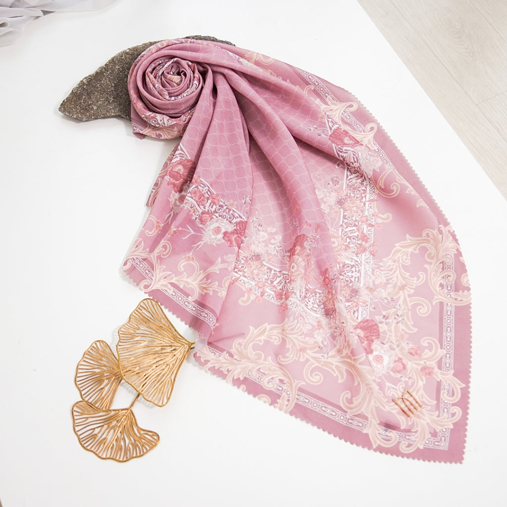 Rowena Embossed Printed Scarf
