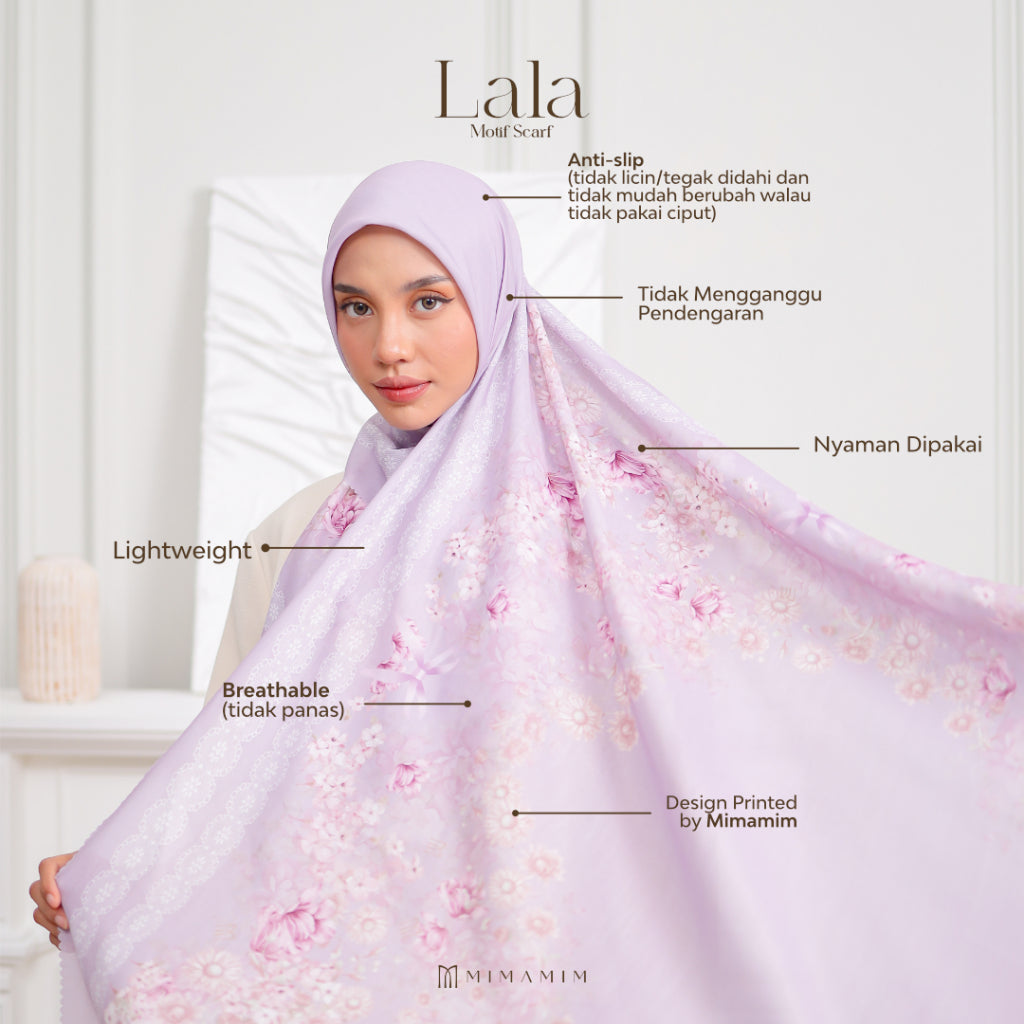 Lala Embossed Printed Scarf