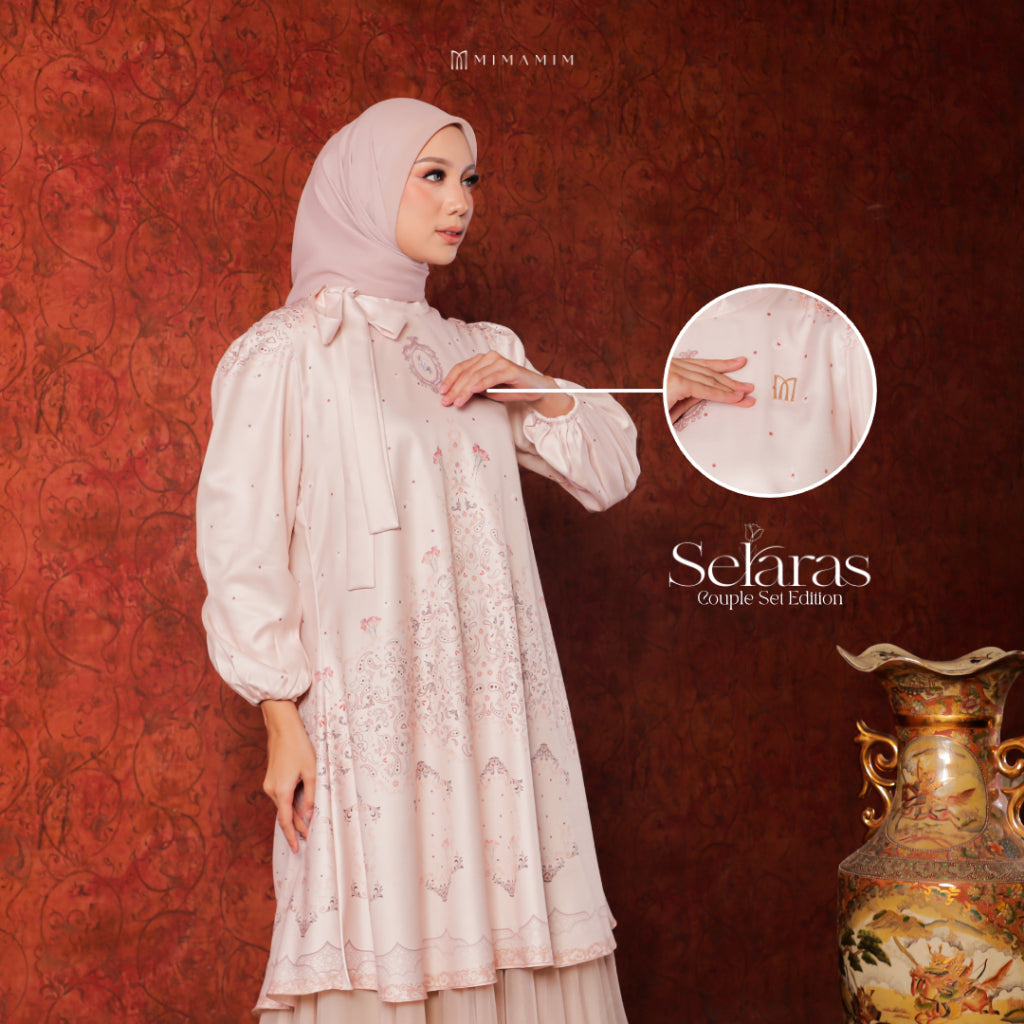 Selaras Series - Couple Set Jasira Cream Gold Sarimbit