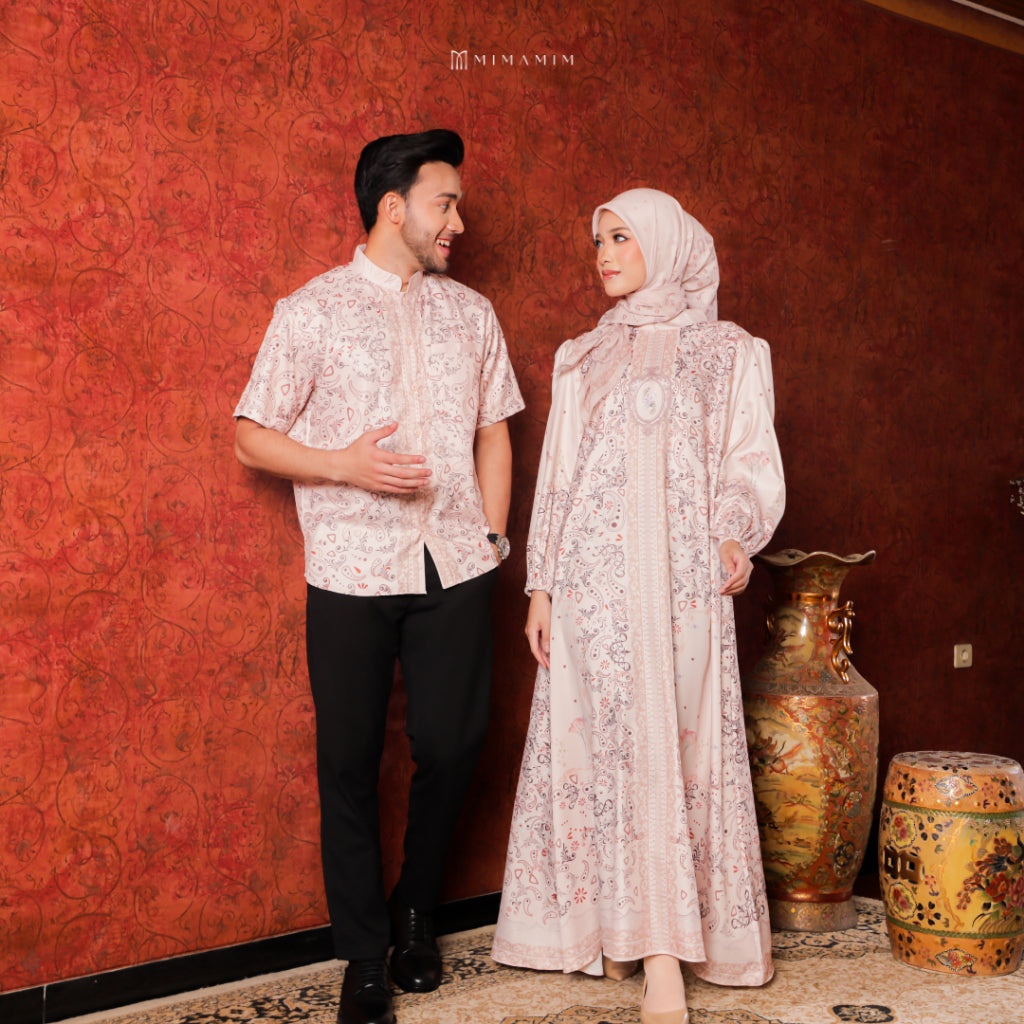 Selaras Series - Couple Set Jasira Cream Gold Sarimbit